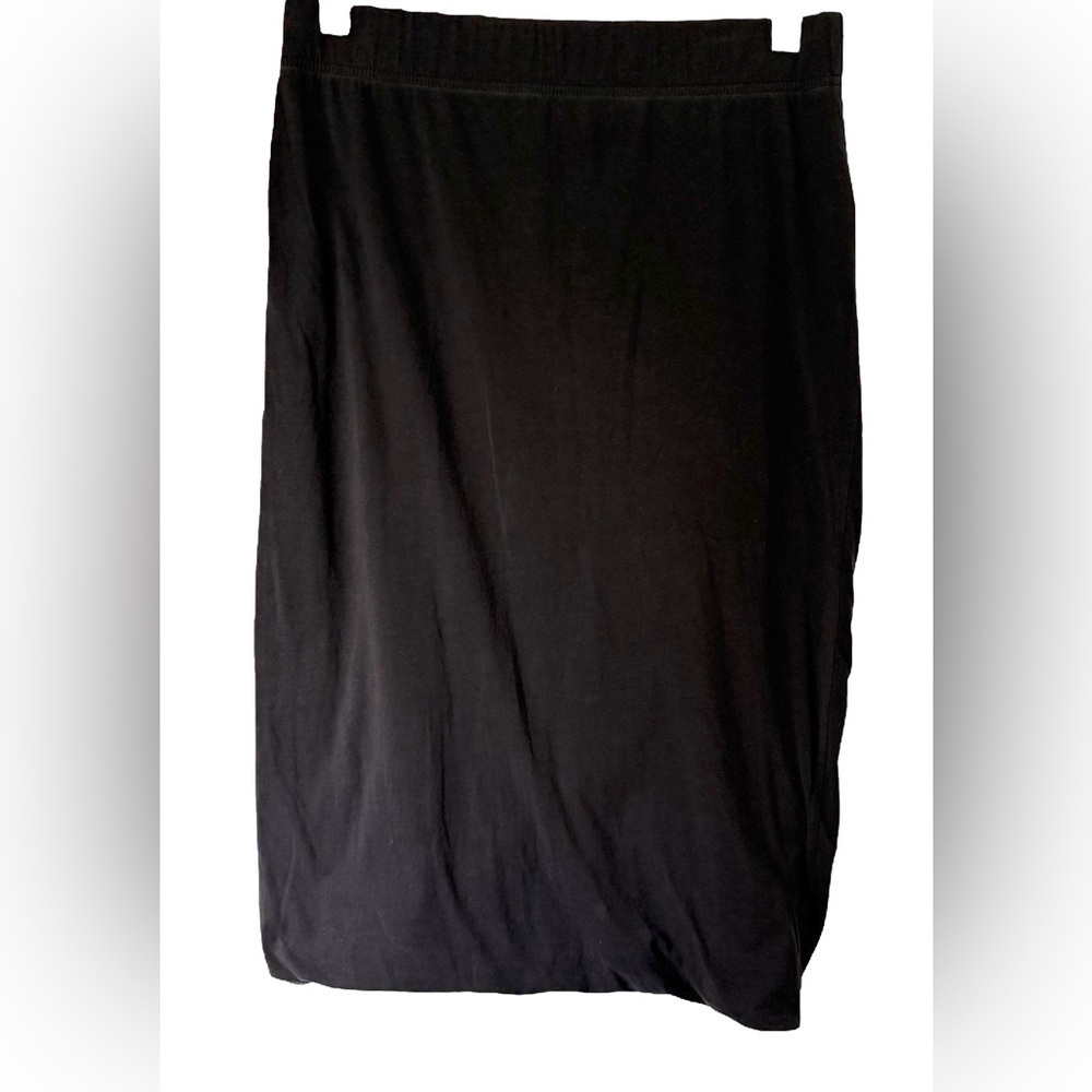 Peruvian Connection Women's Midi Skirt Black Pima Cotton Blend Size Medium